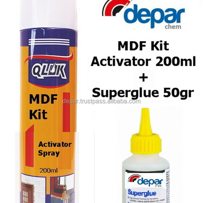 MDF Kit Activator + Superglue 200ml + 50g cyanoacrylate adhesive and activator