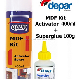 MDF Kit Activator 400ml + Superglue100g cyanoacrylate adhesive and activator