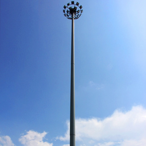 Polygonal 30m Flood Light Mast Pole - 30m - Hot Dip Galvanized High Mast Lamp Post - High Mast Lamp Post LED Flood Light