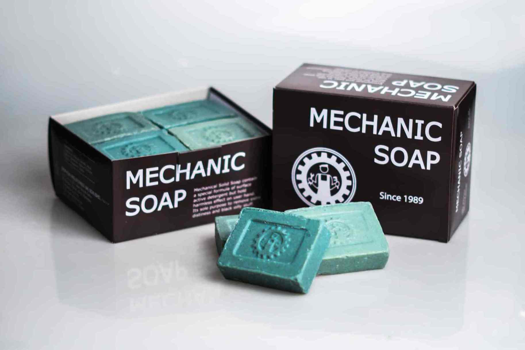 Heavy Duty Mechanic Hand Soap Bar Brands with Coconut Oil (12pcs/box) - Black Oil Engine Oil Grease Remover