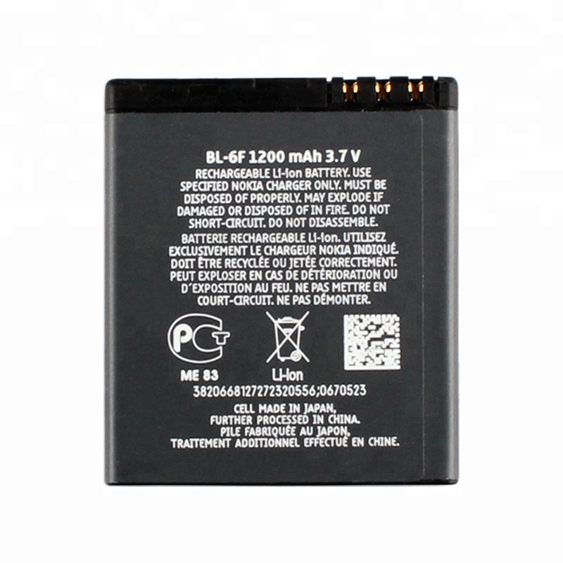 3.7V 1200mAh BL-6F BL6F Replacement Li ion Battery For Nokia N78 N79 N95 N96 6788 Battery