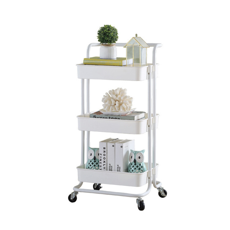 Removable Living room shelf cart Beauty salon shelf bathroom trolley simple kitchen organizing shelf living room storage cart