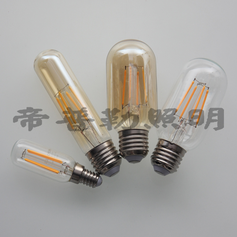 DC 3V 6V G40 E12 E14 0.5W 1W Warm white vintage LED filament bulbs