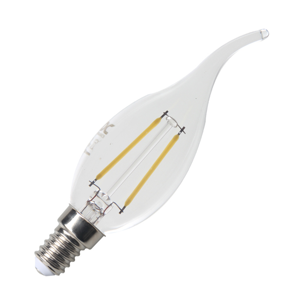 C35 clear tail candle led lights small night decorative filament bulb E14 E27 B22 2W 4W