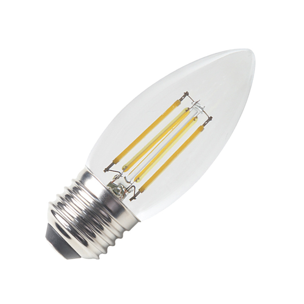 E26 E27 C35 4w Led Filament Bulb 220V Warm white 2700K Clear Bulb