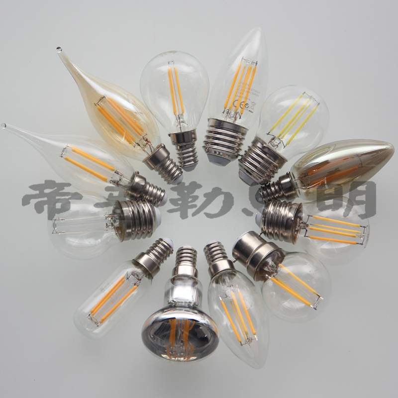 C35 4w Led Filament Bulb B15 base 220V Warm white 2700K Clear LED Bulb