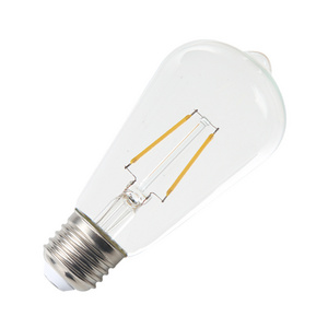 Clear Edison ST64 2W E27 led filament bulbs