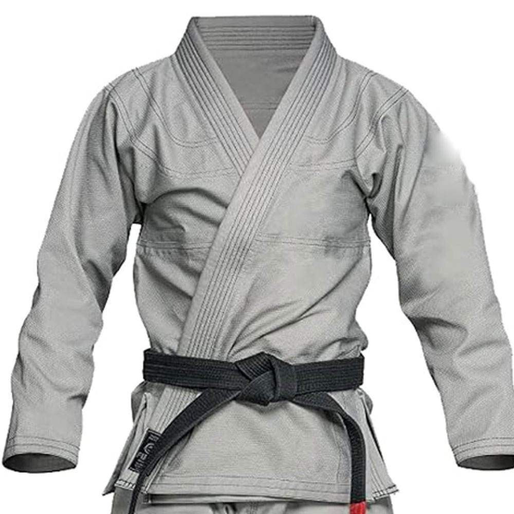 OEM Service Made In Pakistan BJJ Uniform Grey Color Wholesale Price Custom Logo Martial Arts Wear BJJ Uniform For Men