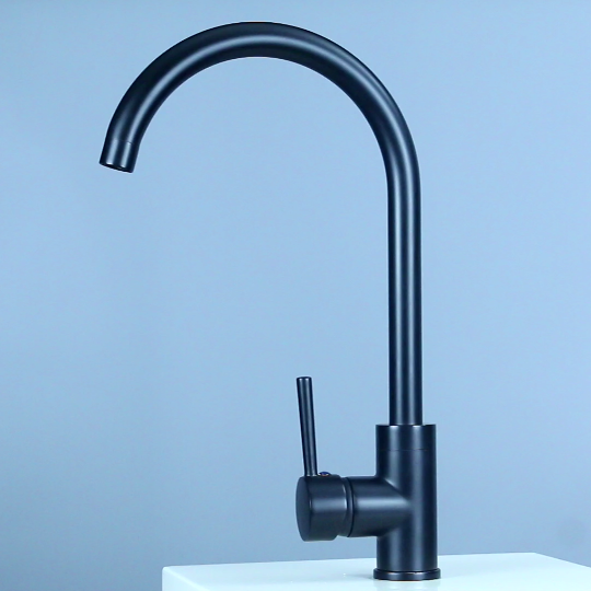 Contemporary design water faucet matte black kitchen faucet