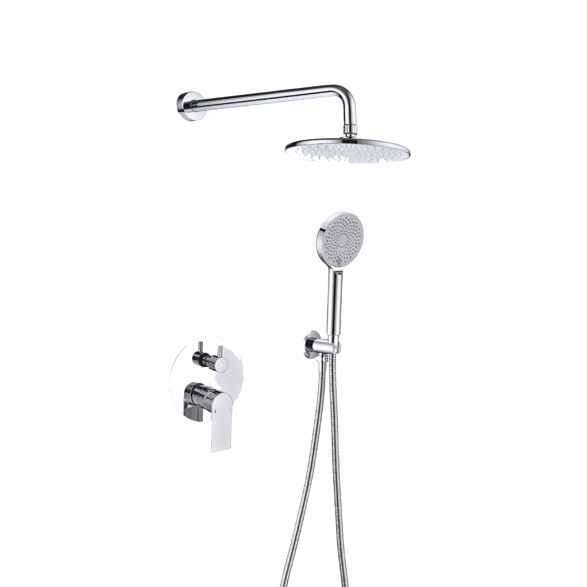 Concealed Shower Single Lever Built-in Shower Valve Press Button