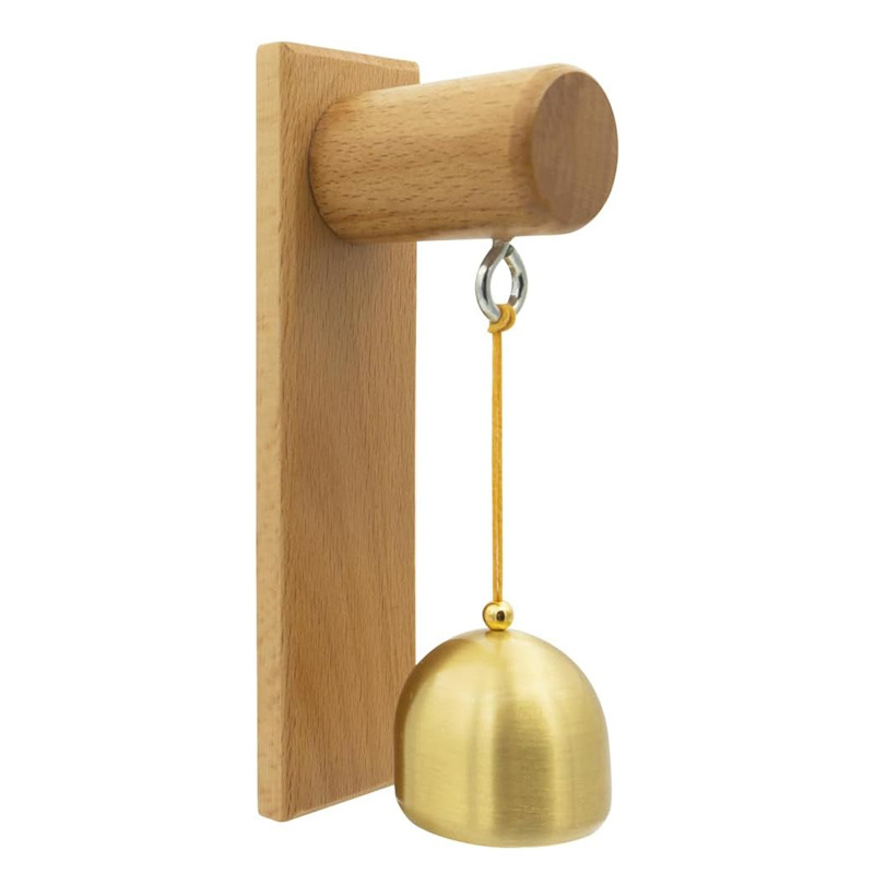 Suction Wind Chime Doorbell Decoration Solid Wood Door Reminder Home Hanging Wind Chimes Door Bell Ornaments for Refrigerator