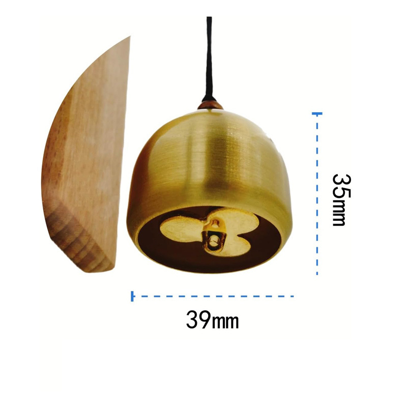 Suction Wind Chime Doorbell Decoration Solid Wood Door Reminder Home Hanging Wind Chimes Door Bell Ornaments for Refrigerator