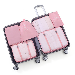 6 PCS Travel Storage Bag Set for Clothes Tidy Organizer Wardrobe Suitcase Pouch Shoes Packing Cube Bag Travel Organizer Bag Case