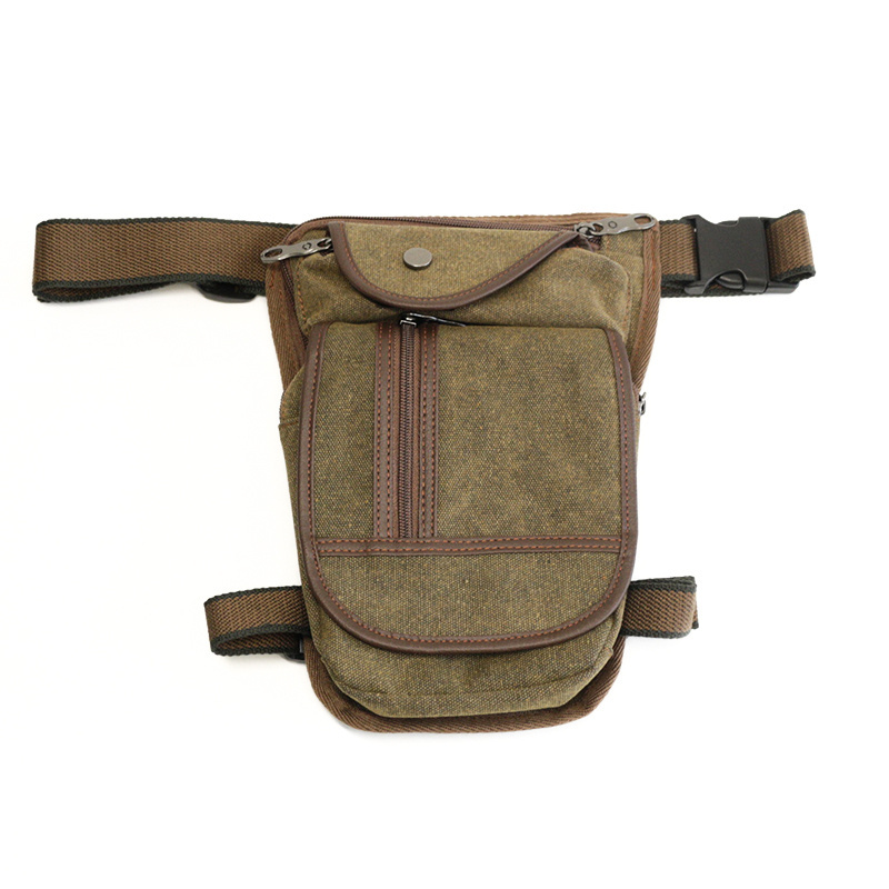 Eco Canvas Thigh Drop Leg Bag Durable Fanny Pack Waist Bags Outdoor Practical Thigh Bag Custom