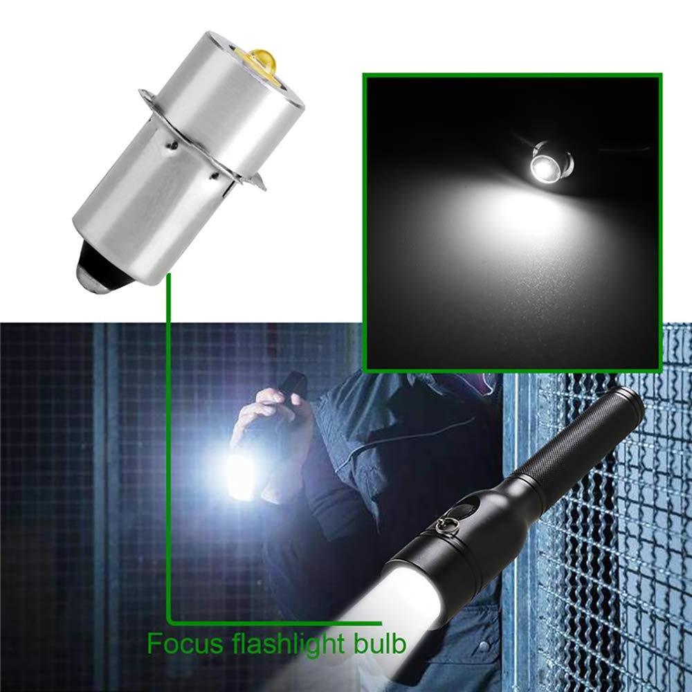 LED Flashlight Lamp Replacement Battery and Torch Bulbs for Camping and Outdoor Activities 3V 3W