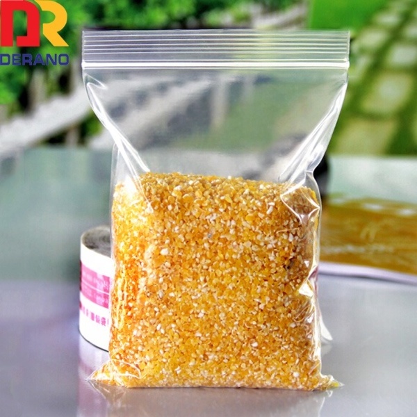 Plastic Polythene ziplock bag clear PE ziplock double reclosable zipper bag / Double Zip Lock PE custom zip lock bag