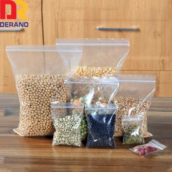 Plastic Polythene ziplock bag clear PE ziplock double reclosable zipper bag / Double Zip Lock PE custom zip lock bag