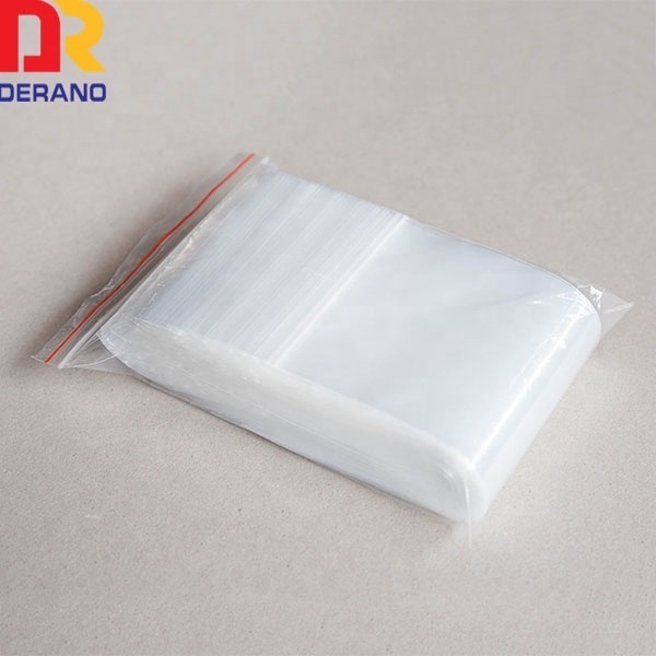 Plastic Polythene ziplock bag clear PE ziplock double reclosable zipper bag / Double Zip Lock PE custom zip lock bag