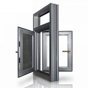 Soundproof aluminum profile window and residential aluminum window casement window for commercial and residential buildings