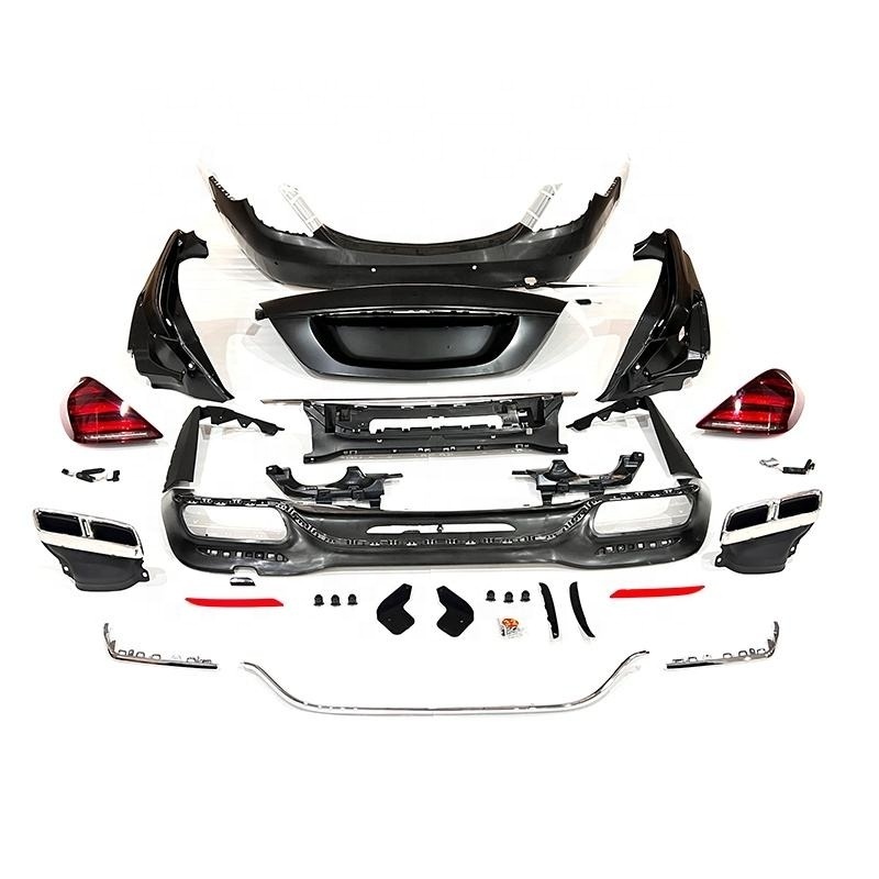 No cut kit 2006-2013Year W221 Upgrade W222 Body Kits Car Bumpers S Class S350 S550 S400 Old To New Facelift Bodykit With Light