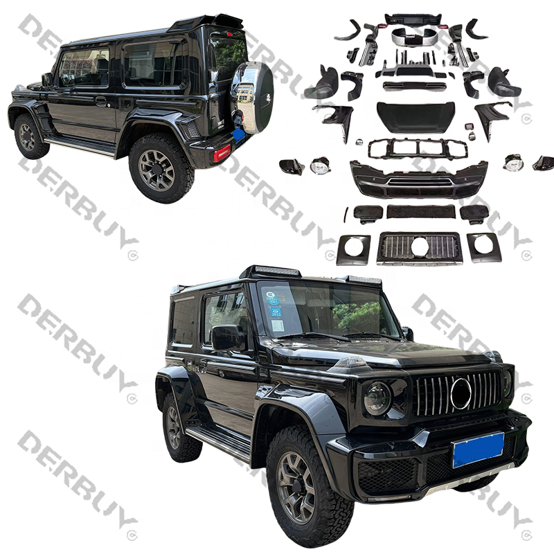 Tunning parts for suzuki jimny JB74 3 door 5 door bodykit jimny to G wagon BRA BUS G63 auto car parts long