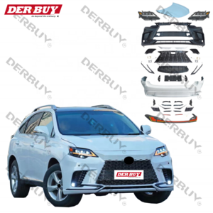 For Body kit for Lexus RX350 2009-2015 change to 2021 new style include front rear bumper with grille and headlight taillight