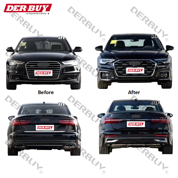 Body kit For Audi a6 c7 facelift to C8 PA 2023+ sport body kit with headlight taillight hood fender