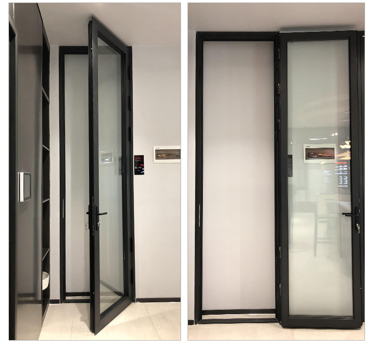 Security Exterior Swing Opening Hinge Doors Thermal Break Aluminum Casement Door