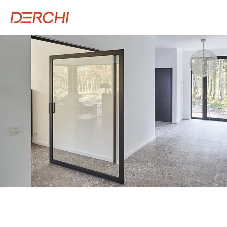 High Quality Weatherproof Oversized Modern Aluminum Glass Pivot Entry Door