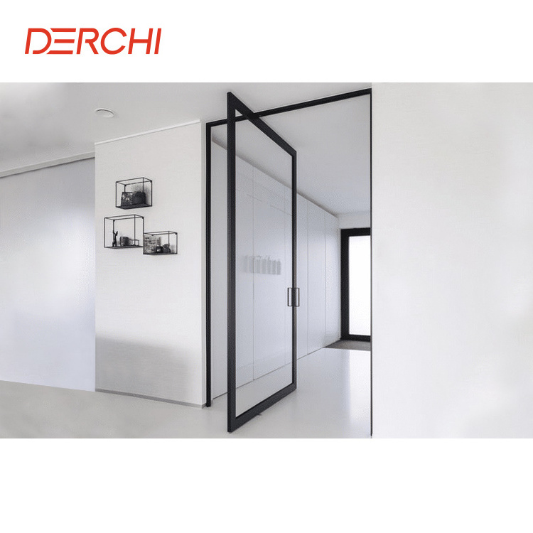 High Quality Weatherproof Oversized Modern Aluminum Glass Pivot Entry Door