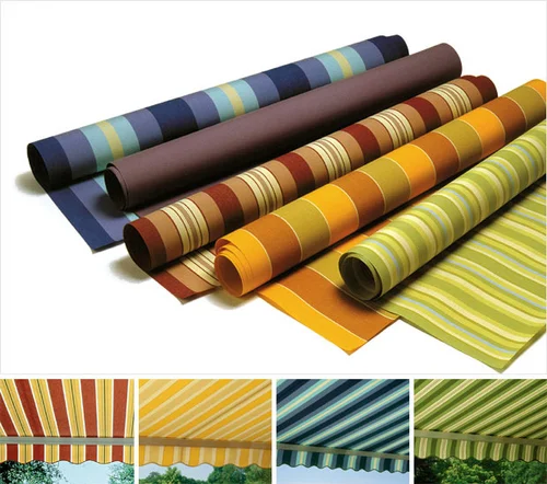 Outdoor PVC Awning Fabric PVC Coated Tarp Striped Awning PVC Tarpaulin Awning Fabric Striped Vinyl Tarpaulin Fabric