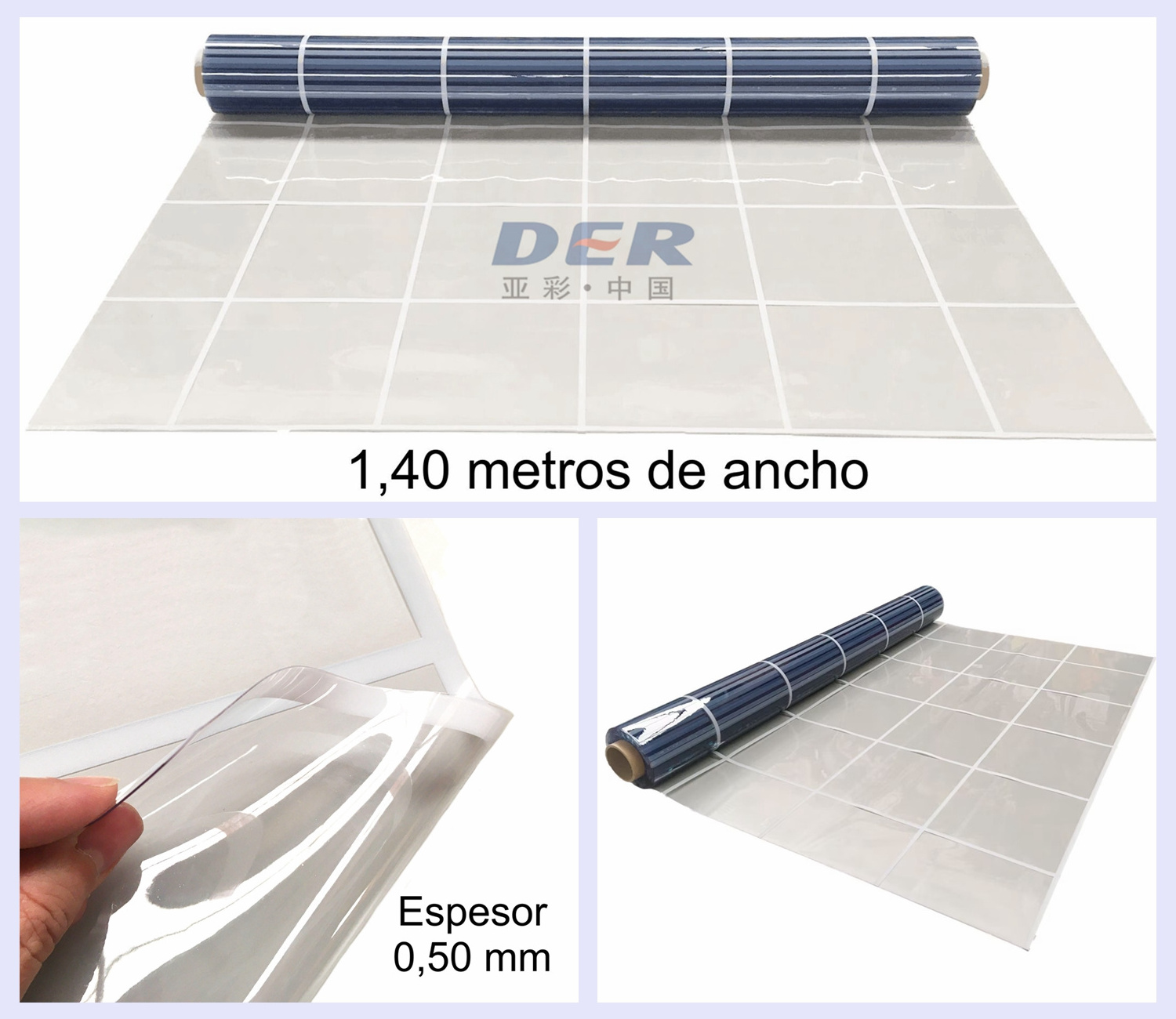 0.25mm pvc sheet clear per sq Flexible Transparent PVC Film pvc cristal with white stripes