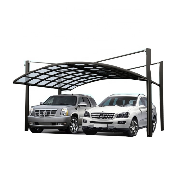 Commercial aluminum car parking sun shades shed systems