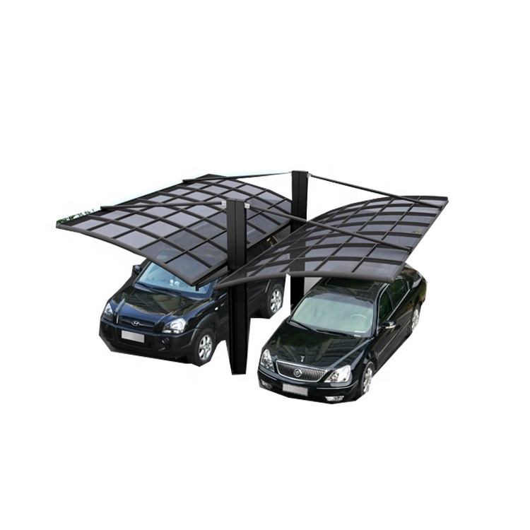 Commercial aluminum car parking sun shades shed systems