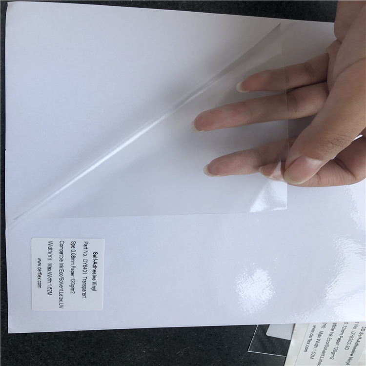 Super Clear Adhesive Film / Transparent Self Adhesive Vinyl