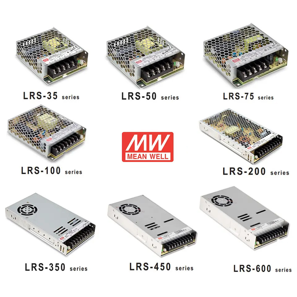 Original meanwell distributor LRS series 35W ~600W switching power supply mean well power supply 48V 5V 12V 24V 36V