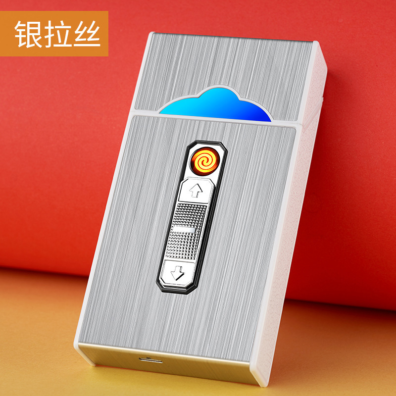 Manufacturers Wholesale USB Rechargeable Cigarette Lighter 20 Pieces Of All-in-one Lighter Cigarette Box