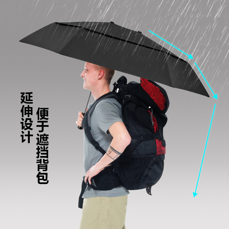 wholesale  Blue/Black  Bicycle umbrella Outdoor Sun protection Eccentric Umbrella for the rain with logo