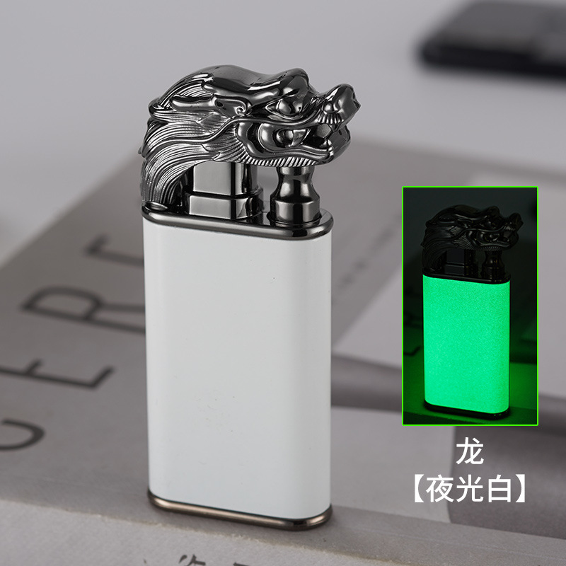 Will Light Up The Lighter Directly Into The Open Fire Switch Double Fire Smoke Lighter Popular Gift Luminous Igniter