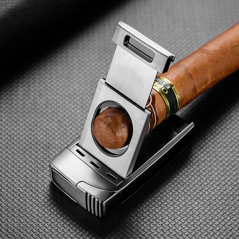 Multi-function cigar lighter torch Sharp cigar cutter other lighters & smoking accessories