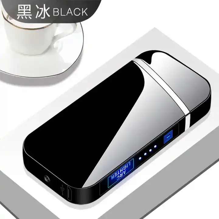 Dual arc charging lighter luxe touch sensing metal wind proof lighters  electronic cigarette usb electric lighter