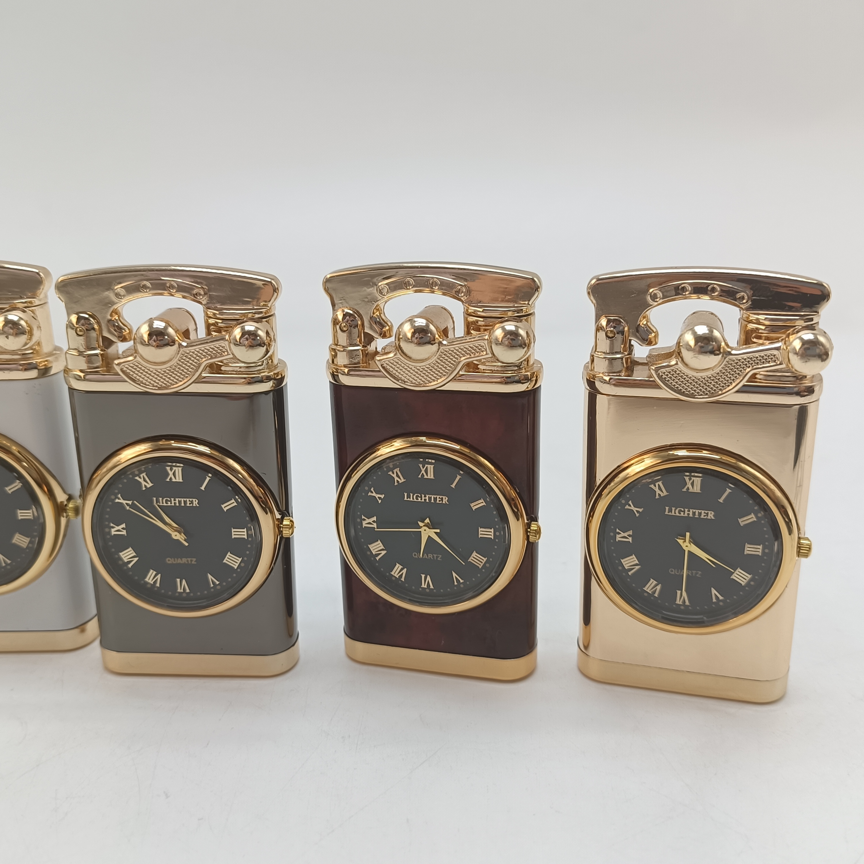 Clock Lighter Logo Electronic Watch Cigarette Antique Lighter