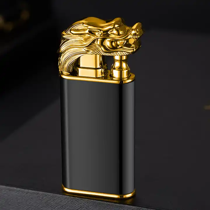 Chinese dragon lighter double flame metal lighter custom torch lighter