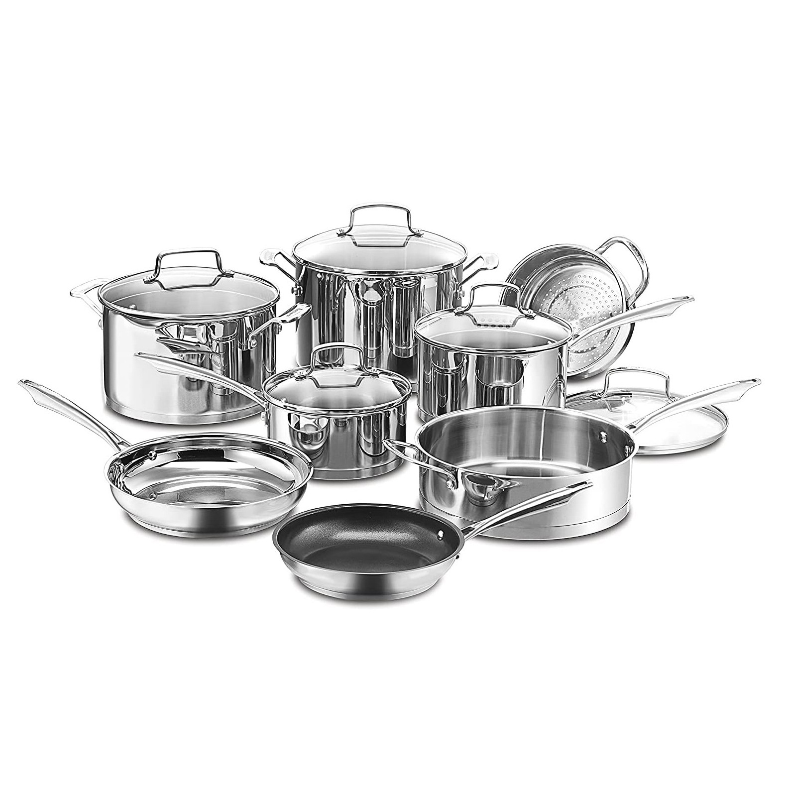 13 pieces saucepan nonstick cookware sets stainless steel