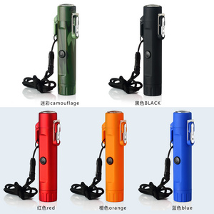 OEM/ODM Portable Waterproof Camo Double Arc Compass Flashlight Travel Outdoor Electronic Lighter Igniter