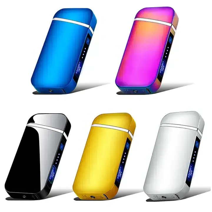 Dual arc charging lighter touch sensing metal storm lighter windproof electronic cigarette usb electric lighter