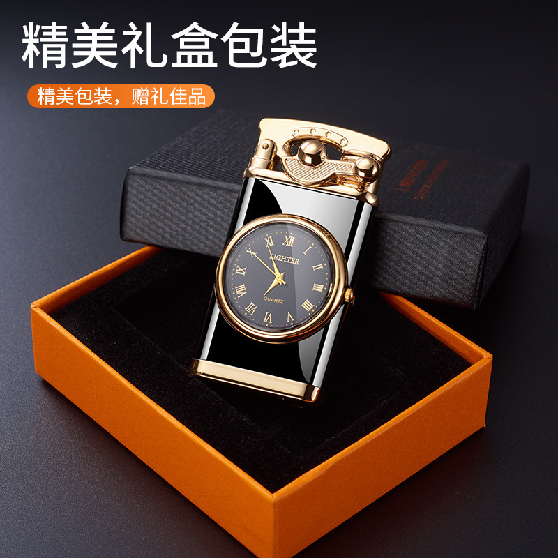 Personality Creative Multi-functional Electronic Watch Cigarette Lighter Integrated One Machine Multi-purpose Men's Gift Lighter