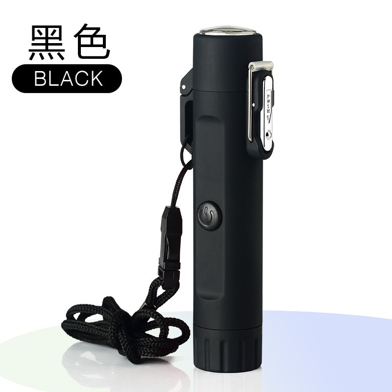 OEM/ODM Portable Waterproof Camo Double Arc Compass Flashlight Travel Outdoor Electronic Lighter Igniter