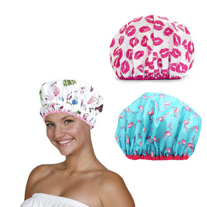 Wholesale custom bath cap extra large shower cap women waterproof girl shower cap