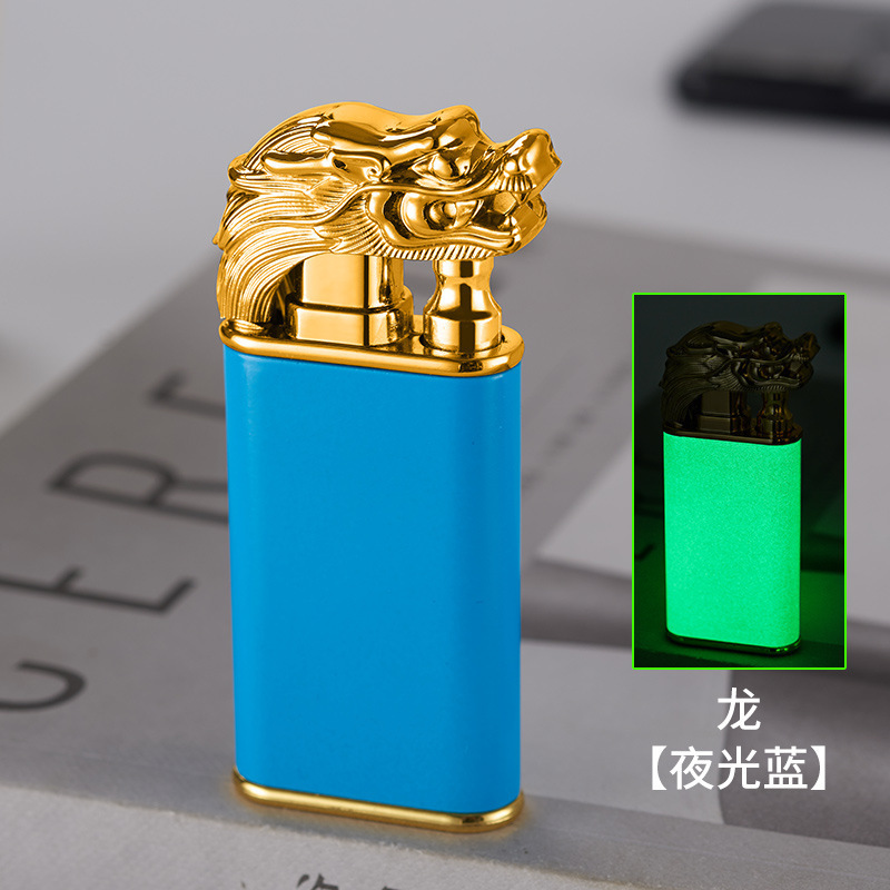 Will Light Up The Lighter Directly Into The Open Fire Switch Double Fire Smoke Lighter Popular Gift Luminous Igniter